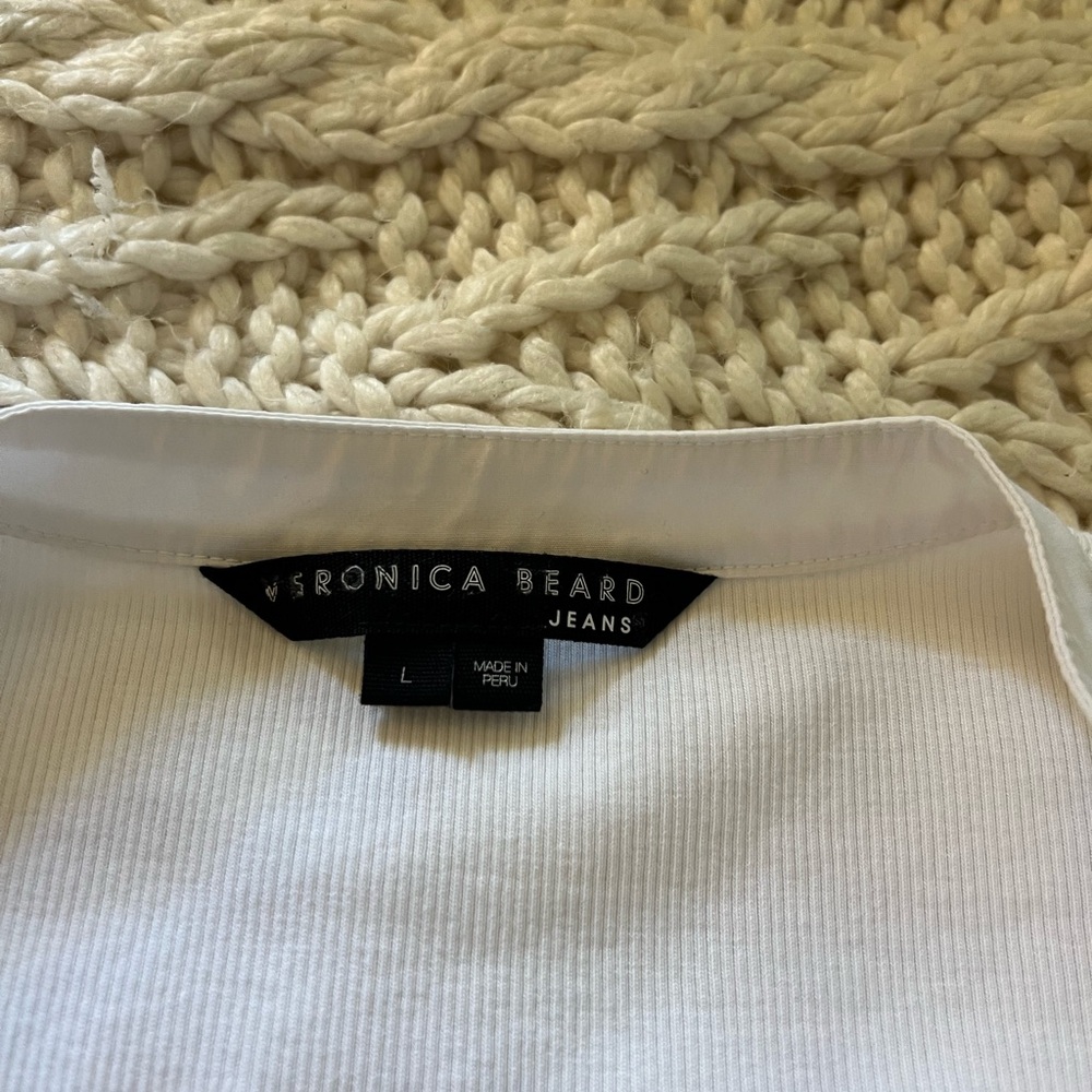 Veronica Beard Ivory Button-Down Blouse - image 2